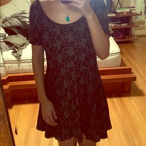 Dress Floral Black/Grey